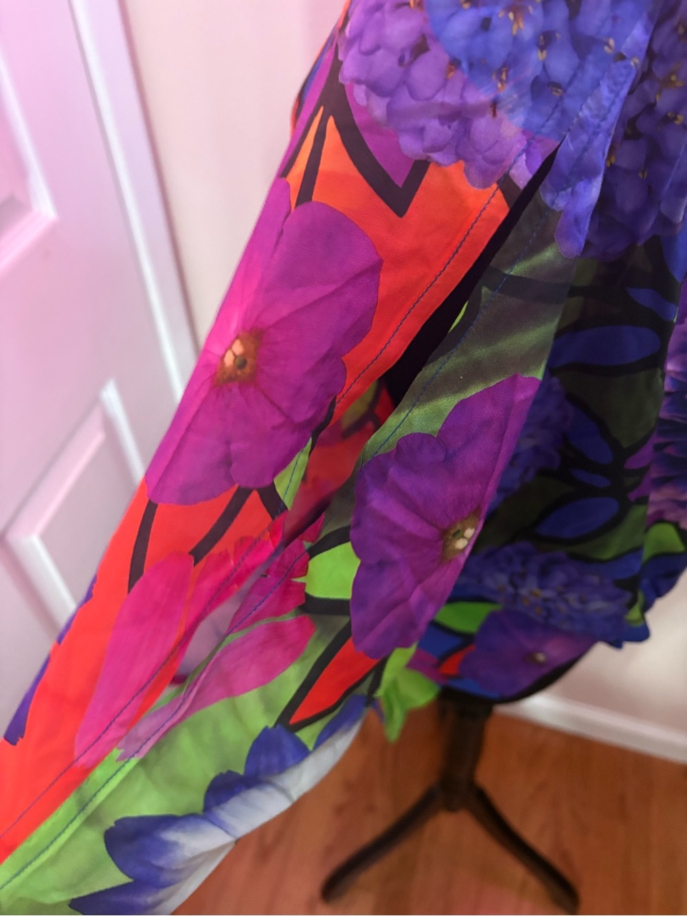 Desigual Purple Blue Floral Top - Picture 4 of 6